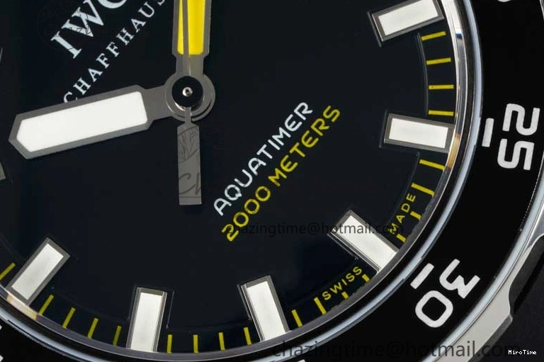MIROTIME 0211 Bright Aquatimer Automatic SS RSF 1:1 Best Edition Black Yellow Dial on Black Rubber Strap A 7068
